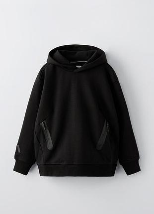 Худі для хлопчиків zara sporty чорне 130 см