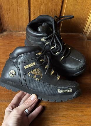 Черевики унісекс timberland чорні шкіряні
