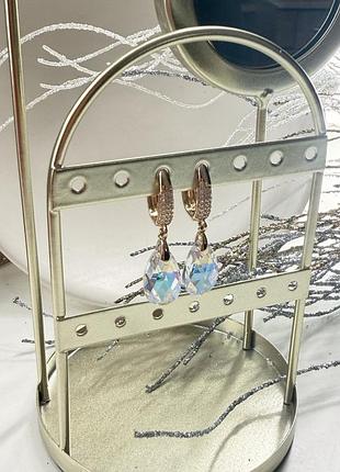 Сережки жіночі xuping з камінням swarovski