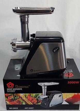 Электромясорубка сочкач domotec ms 2022 мясорубка 2800w