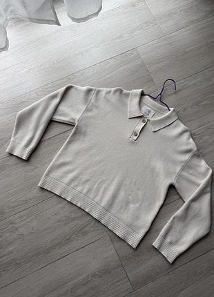 Теплий светр від zara з коміром