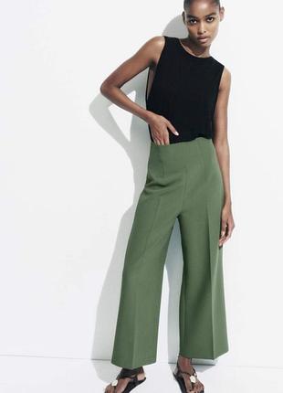 Широкие брюки кюлоты zara, p. m