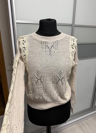 Светрик zara з вовною та альпакою