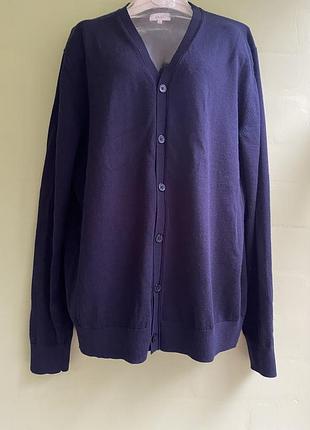 Новий чоловічий кардиган на ґудзиках reiss hampstead, 100% вовна мериноса (merino wool), розмір xl