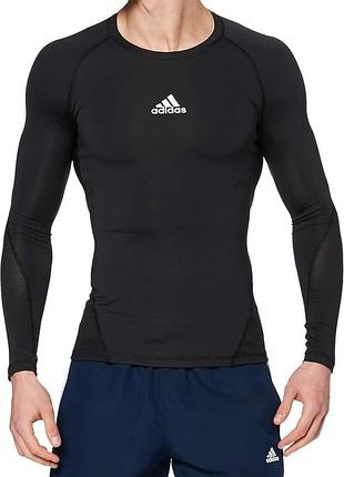 Компресійний рашгард лонгслів чоловічий adidas alphaskin sport