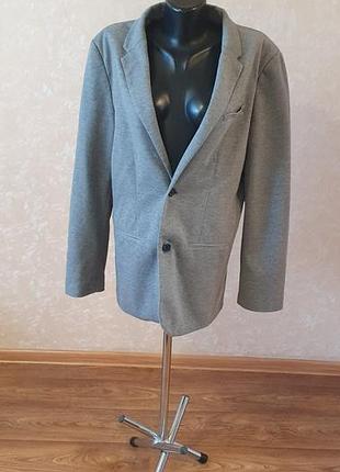 Мужской трикотажный пиджак пиджак in extenso с латками на локтях, размер 52 (l-xl)