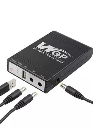 Бесперебойник ибп ибп для роутера и onu-терминала wgp mini dc ups 10400 mah (18w, 5v/9v/12v). ц-000084717
