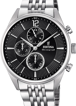 Чоловічий годинник festina timeless chronograph f20285/4 оригінал гарантія
