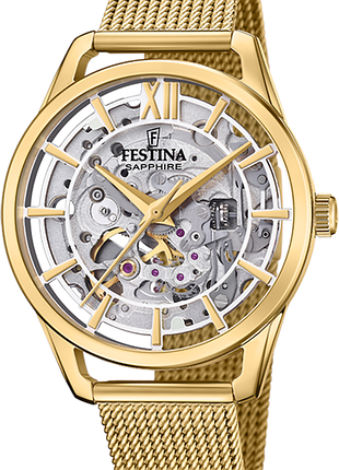 Женские часы festina automatic skeleton f20629/1 оригинал гарантия