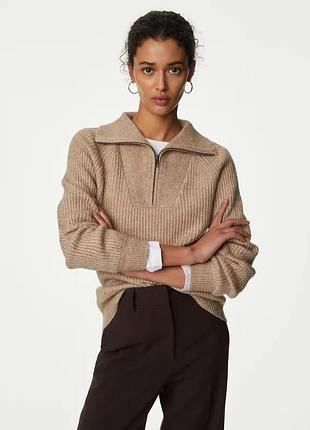 Светр жіночий m&s вʼязаний светр на змійці хс