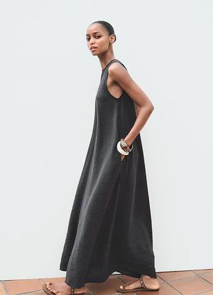 Сукня вільного крою з модалу р.xs. zara