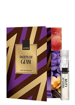 Парфюмная вода facets of glam. открытка с пробным образцом