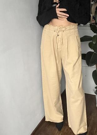 Джинси жіночі pull&bear широкі бежеві