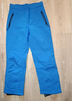 Яскраві сині трекінгові / лижні штани trespass softshell (розмір 31-32)
