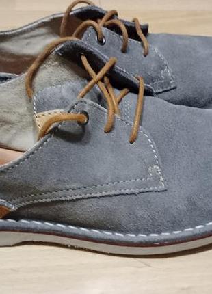 Замшеві чоловічі туфлі / туфли clarks 1825 /  оксфорди .
