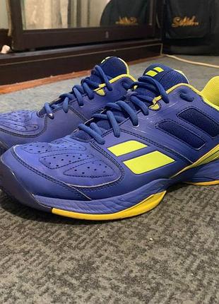 Кросівки чоловічі babolat синьо-жовті, 45 розмір