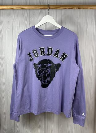 Air jordan violet кофта лонгслів з гарним дизайном оригінал розмір м