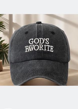 Бейсболка унісекс god's favorite чорна