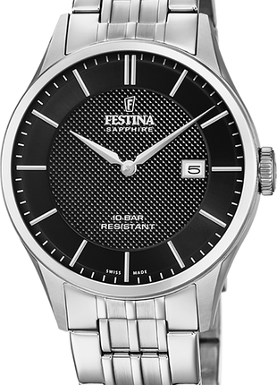 Мужские часы festina classics swiss made f20005/4 оригинал гарантия