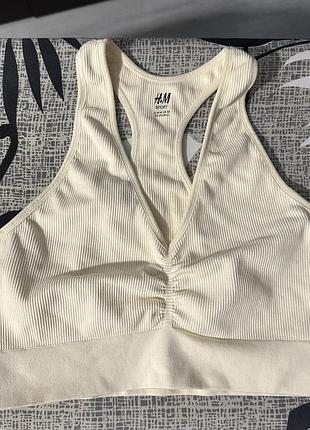 Топ жіночий h&m спортивний молочний