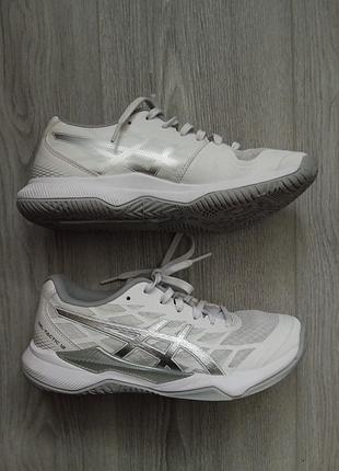 Кросівки жіночі asics gel-tactic 12 білі, сріблясті розмір 38