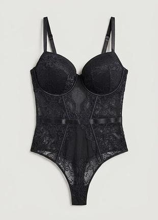Боді бюстгальтер мереживне сток нове primark 38dd 85e black