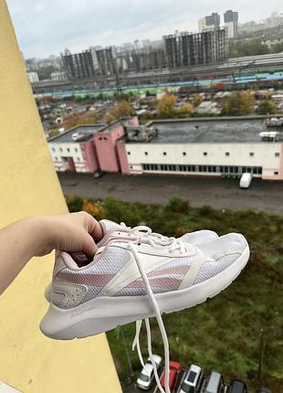 Кросівки жіночі reebok для тренувань, білі з рожевим