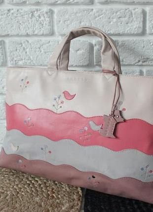 Radley сумка с милым принтом. полностью натуральная кожа.