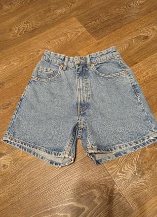 Джинсовые шорты бермуды zara