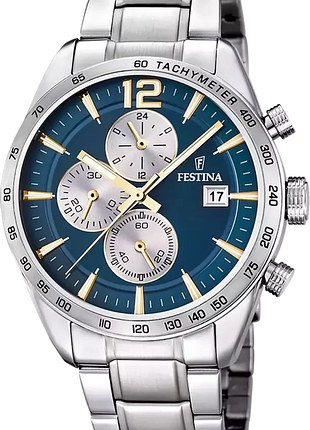 Чоловічий годинник festina timeless chronograph f16759/7 оригінал гарантія