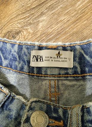 Джинсовые шорты бермуды zara 4