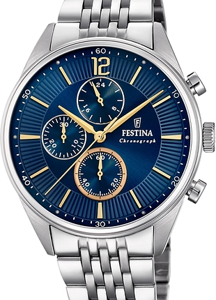 Чоловічий годинник festina timeless chronograph f20285/3 оригінал гарантія