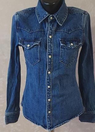 Джинсова сорочка-куртка true religion, розмір xs, 100% бавовна