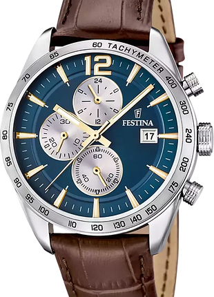 Чоловічий годинник festina timeless chronograph f16760/7 оригінал гарантія