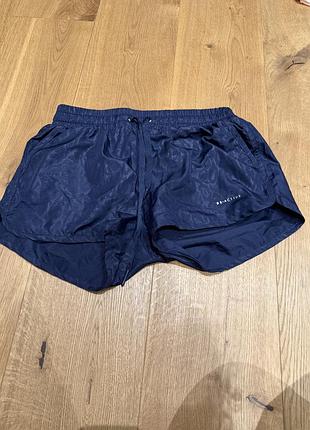 Шорти жіночі h&m спортивні темно-сині леопардовий принт, розмір xs-s