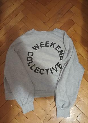 Оригинальный серый свитшот asos design weekend collective.