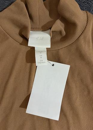 Жіноче боді h&m в рубчик, бежеве, розмір m