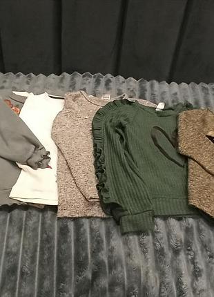 Светера hm, zara, next на девочку 4-6 лет