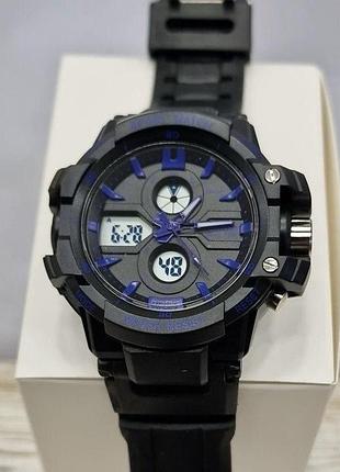Чоловічий годинник skmei sport 0990-b2a1 оригінал гарантія