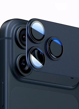 Защитное стекло matte metal camera protector для iphone 17 pro защита камеры с усиленными углами синий