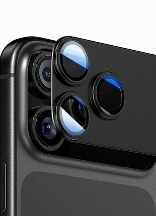 Защитное стекло matte metal camera protector для iphone 17 pro max защита камеры черный