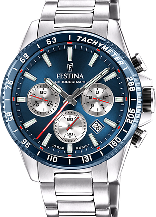 Чоловічий годинник festina timeless chronograph f20560/2 оригінал гарантія