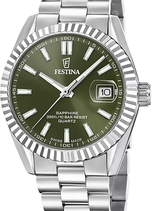 Мужские часы festina classic steel swiss made f20084/c оригинал гарантия
