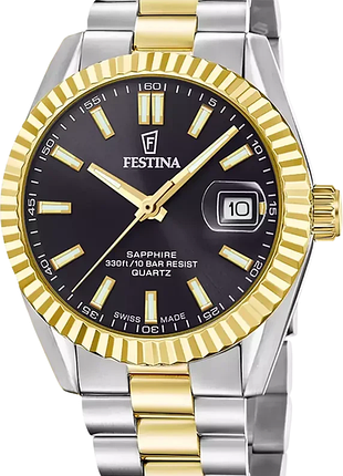 Мужские часы festina classic steel swiss made f20085/c оригинал гарантия
