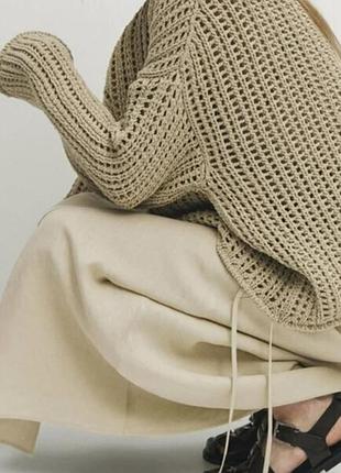 Massimo dutti новый свитер сетка оверсайз 4