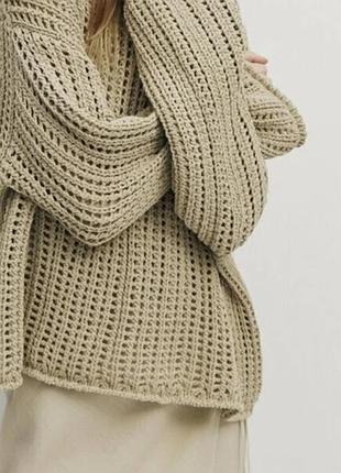 Massimo dutti новый свитер сетка оверсайз 5