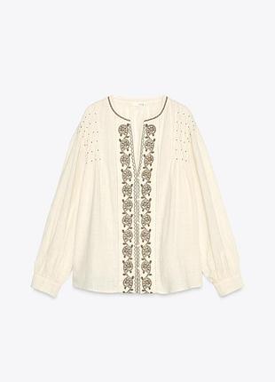 Вишиванка жіноча zara біла з вишивкою