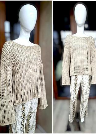 Massimo dutti новый свитер сетка оверсайз 8