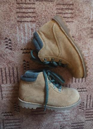 Черевики дитячі ugg з натуральної замші, коричневі, 25 розмір, 15 см устілка