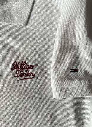Поло tommy hilfiger denim біле